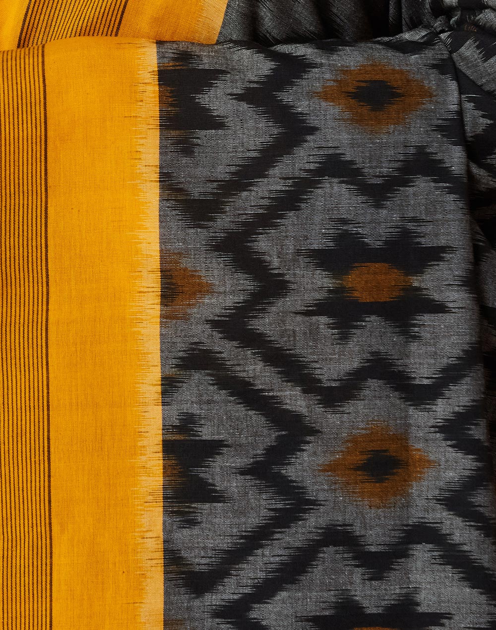 Black Cotton Blend Ikat Dupatta Black Cotton Blend Ikat Dupatta