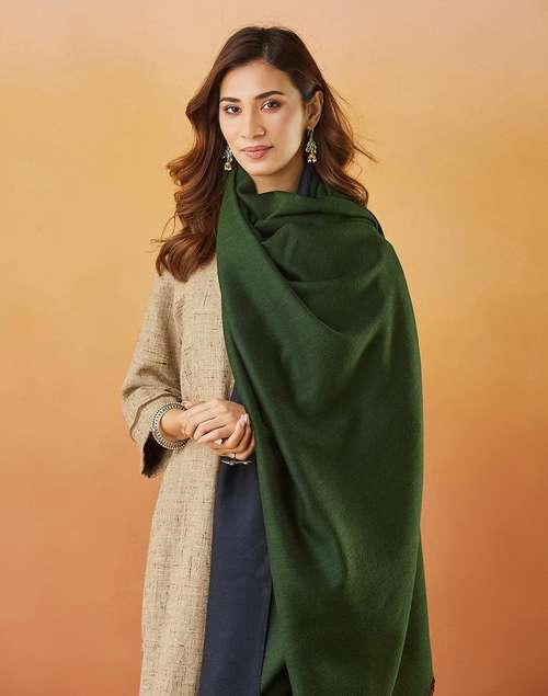 Blue Wool Woven Shawl Blue Wool Woven Shawl