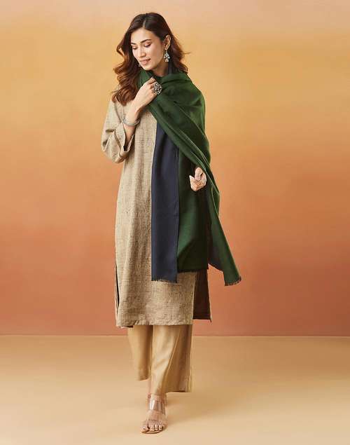 Blue Wool Woven Shawl Blue Wool Woven Shawl