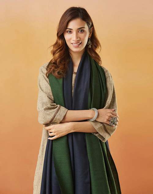 Blue Wool Woven Shawl Blue Wool Woven Shawl