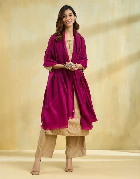 Buy Pink Wool Shawl for Women Online at Fabindia 20193528