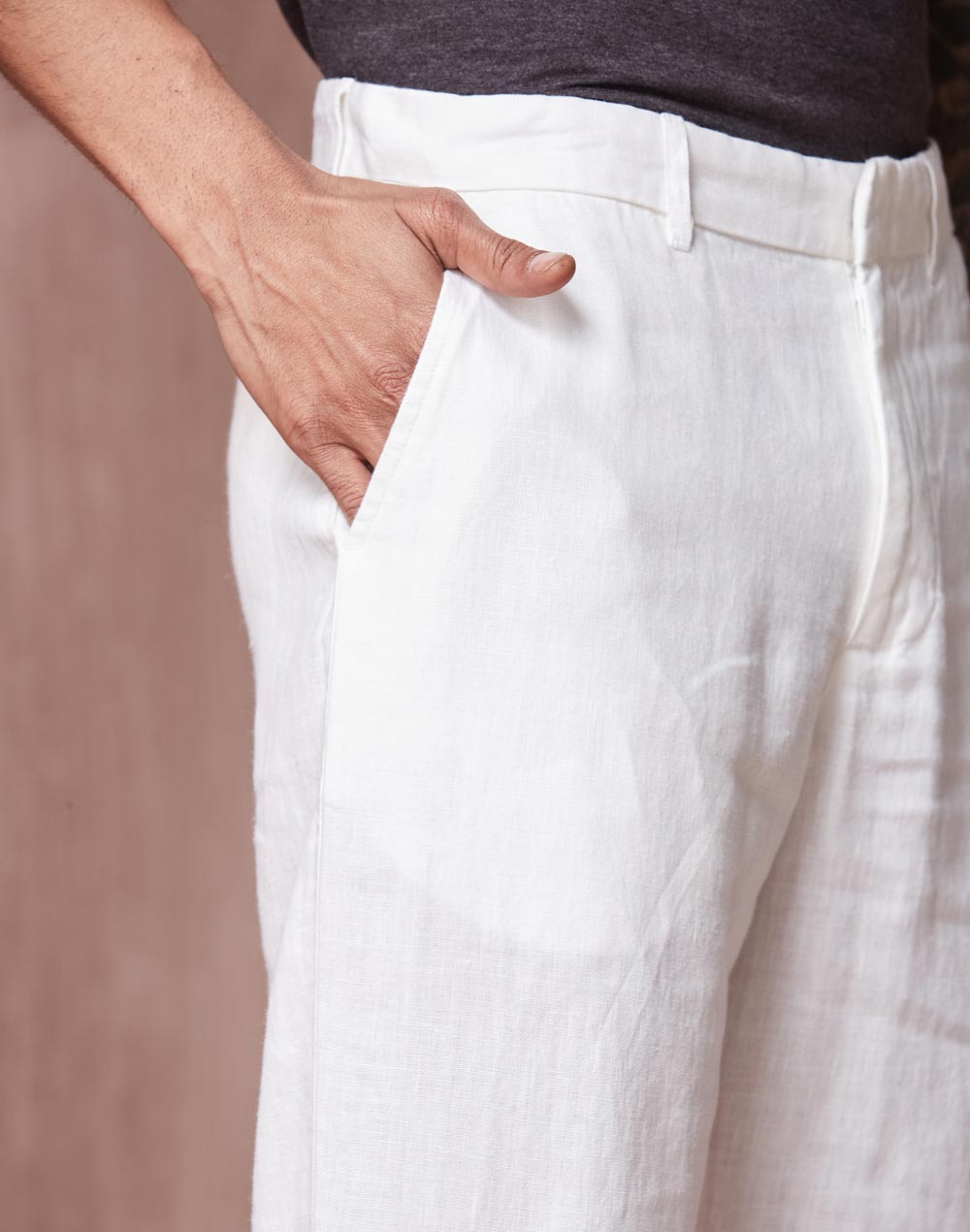 White Linen Regular Pant White Linen Regular Pant