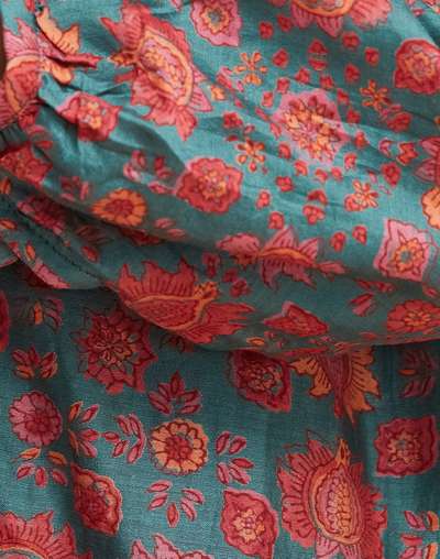 Green Cotton Silk Printed Tunic Green Cotton Silk Printed Tunic