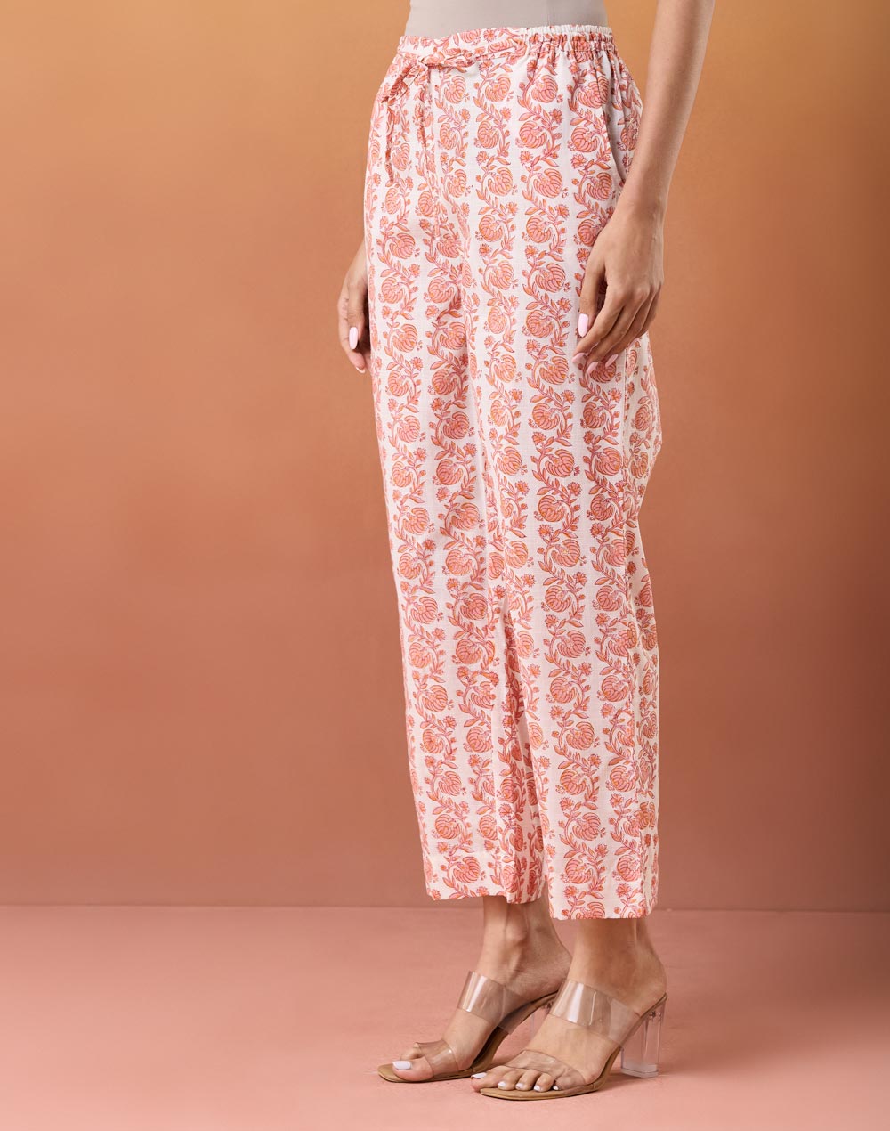 Hand Block Print Cotton Wide Leg Drawstring Pants - 5 Patterns Available Hand Block Print Cotton Wide Leg Drawstring Pants - 5 Patterns Available