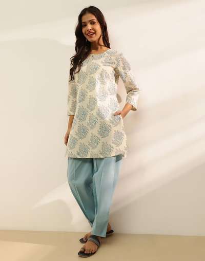 Light Blue Cotton Salwar Light Blue Cotton Salwar