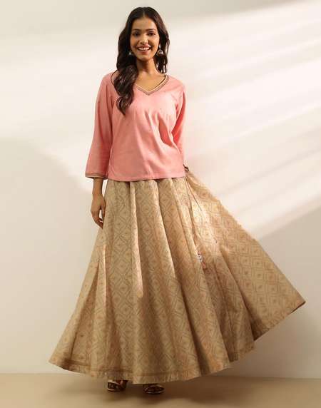 Fabindia Skirts Online India Shopping Cotton Printed Long Skirt