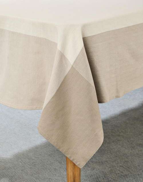 White Adesh Cotton Table Cover White Adesh Cotton Table Cover