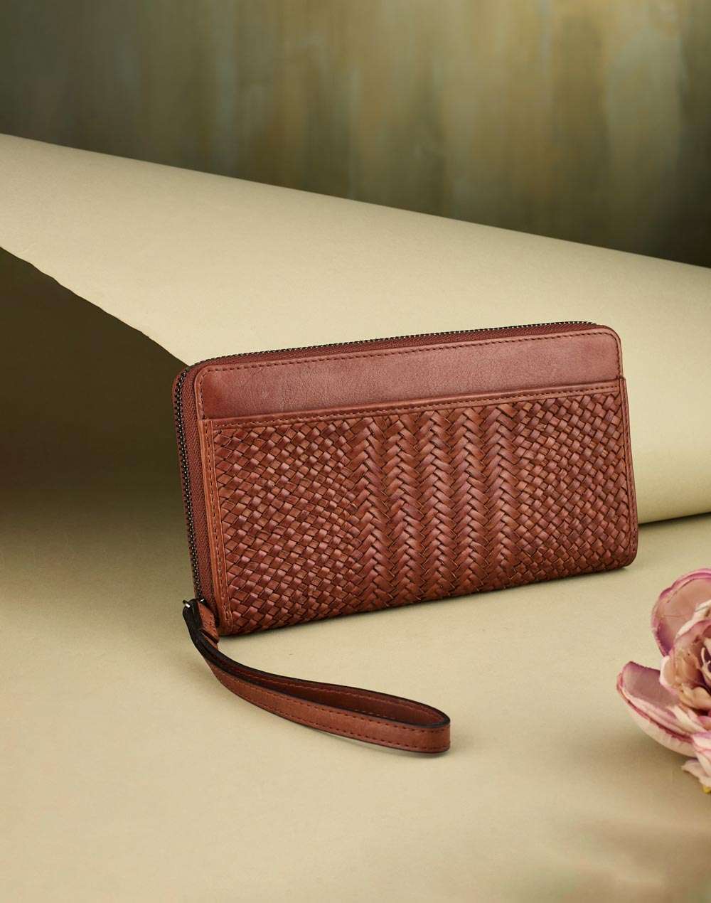 Buy Brown Leather Wallet for Women Online at Fabindia | 20213849