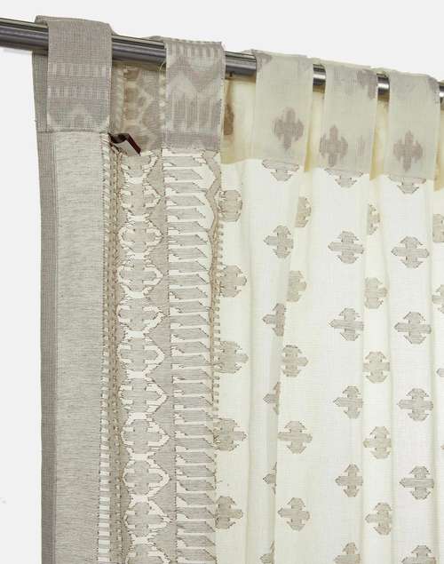Beige Urmi Semi Sheer Curtain | 1PC Beige Urmi Semi Sheer Curtain | 1PC