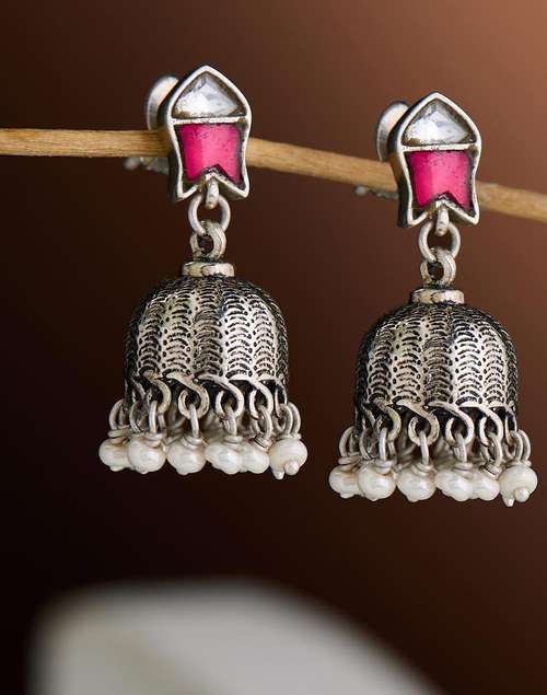 Silver Jhumka Earrings Silver Jhumka Earrings