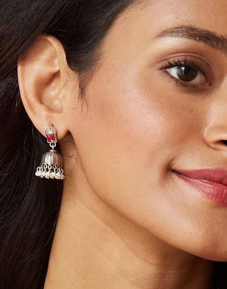 Silver Earrings For Women Jhumka Buy Silver Jhumka Earrings For