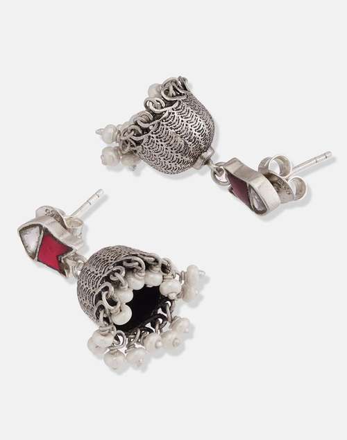 Silver Jhumka Earrings Silver Jhumka Earrings