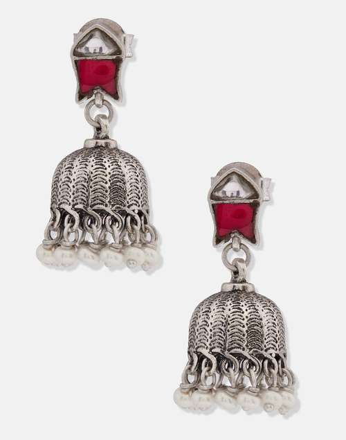 Silver Jhumka Earrings Silver Jhumka Earrings