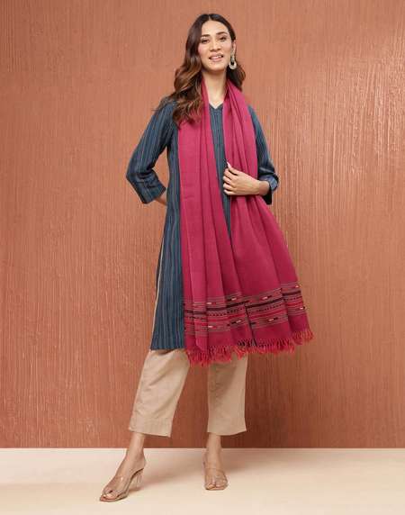 Buy Pink Wool Shawl for Women Online at Fabindia 20222967