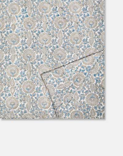 Blue Ruhi Cotton Bed Sheet With 2 Pillow Covers Blue Ruhi Cotton Bed Sheet With 2 Pillow Covers