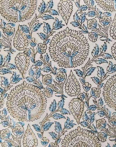 Blue Ruhi Cotton Bed Sheet With 2 Pillow Covers Blue Ruhi Cotton Bed Sheet With 2 Pillow Covers