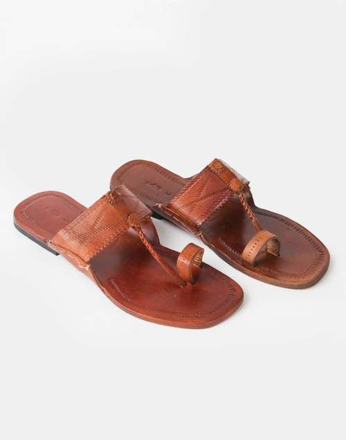Man Chapple Buy Brown Leather Chappal for Men Online at Fabindia | 20292985