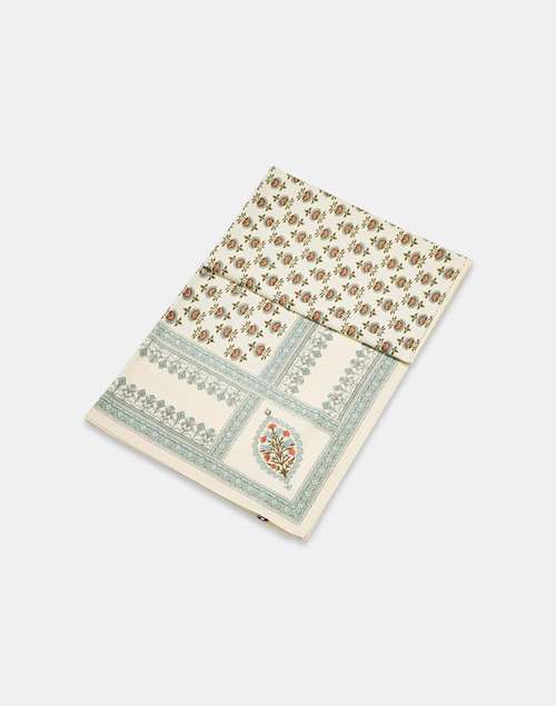 Blue Khus Cotton Printed Table Cover Blue Khus Cotton Printed Table Cover