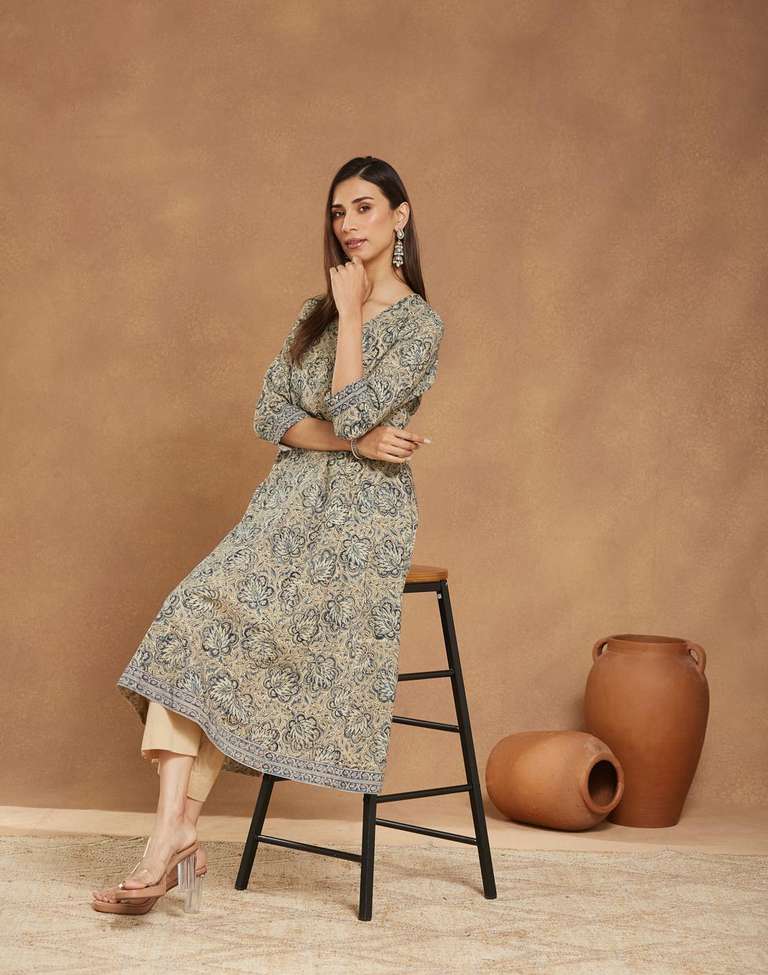 Cotton Kurti Designs Fabindia Kalamkari Kurtis Buy Maroon Cotton