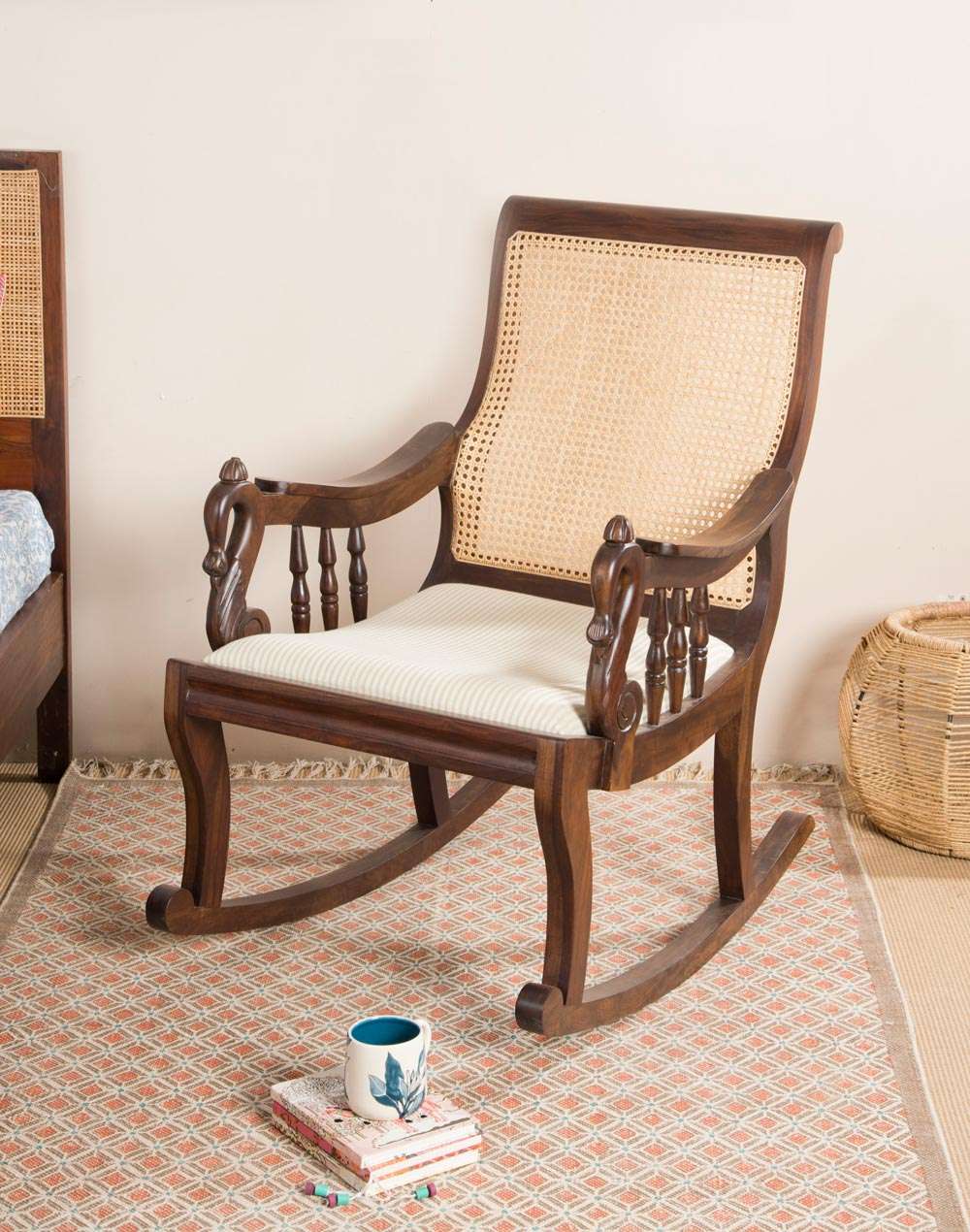 Sharan Rocking Chair Buy Brown Sheesham Wooden Rocking Chair Online at Fabindia | 20236433