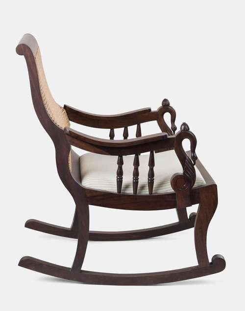 Buy Brown Sheesham Wooden Rocking Chair Online at Fabindia | 20236433