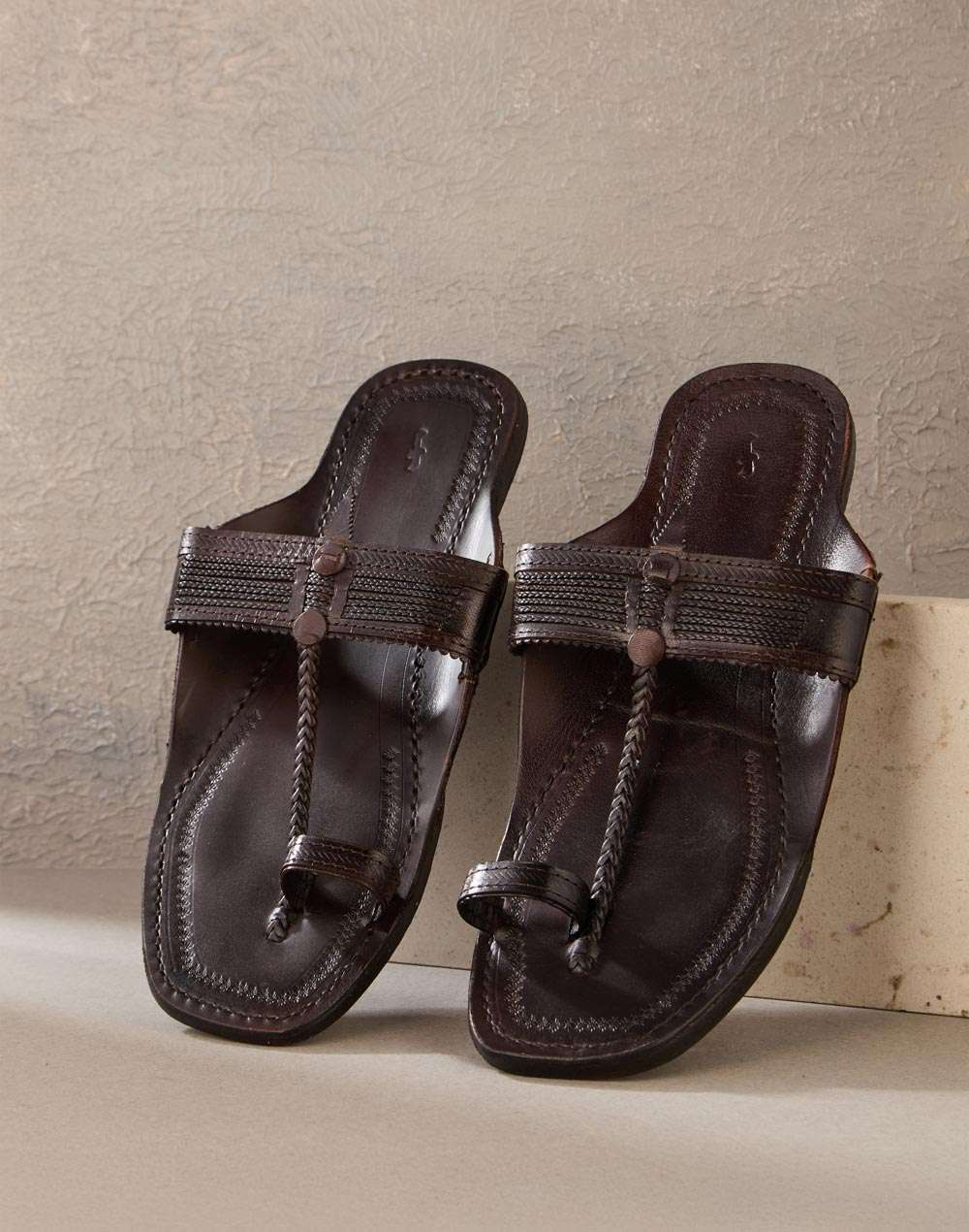 Man Chapple Buy Brown Leather Chappal for Men Online at Fabindia | 20241957