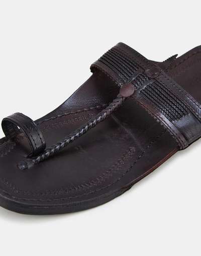 Man Chapple Buy Brown Leather Chappal for Men Online at Fabindia | 20241957