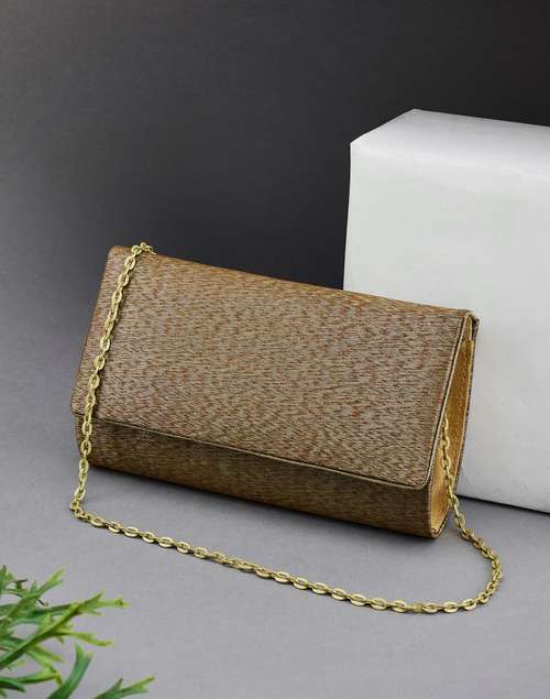 Gold Silk Blend Clutch Gold Silk Blend Clutch