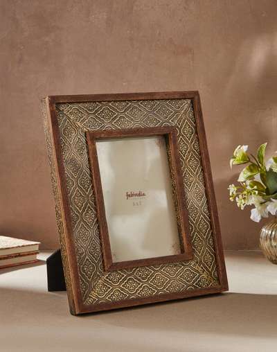 Timber Inlay Photo Frame Buy Black Amaya Wooden Inlay Photo Frame Online at Fabindia | 20248658
