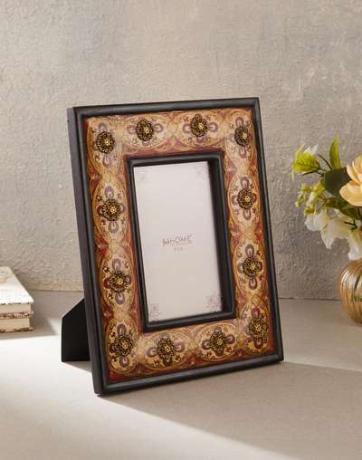 Timber Inlay Photo Frame Buy Black Amaya Wooden Inlay Photo Frame Online at Fabindia | 20248658