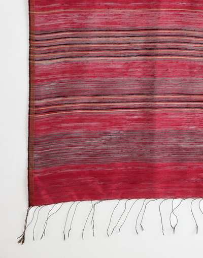 Red Silk Hand Woven Stole Red Silk Hand Woven Stole
