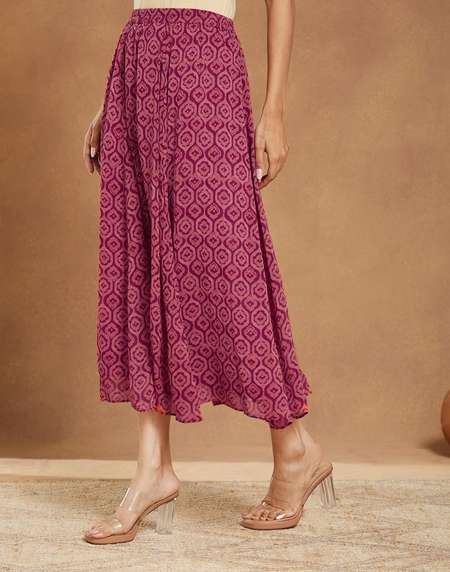 Pink Viscose Skirt Maxi - Main Image