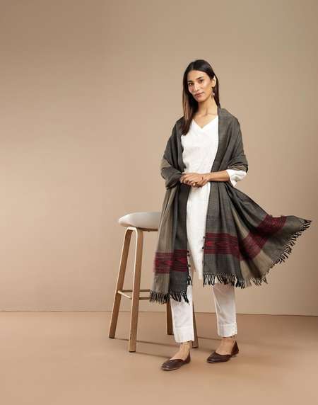 Buy Beige Wool Shawl for Women Online at Fabindia 20247554