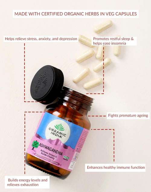 Buy Ayurvedic Ashwagandha Capsule -60 caps Online at Fabindia | 20275502