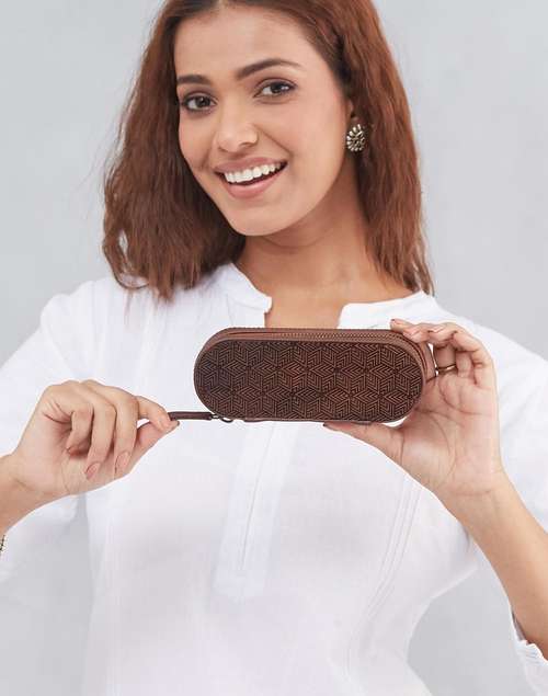Brown Color Case Buy Brown Wood Spec Case for Women Online at Fabindia | 20254342
