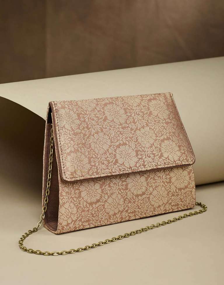 Gold Silk Blend Clutch