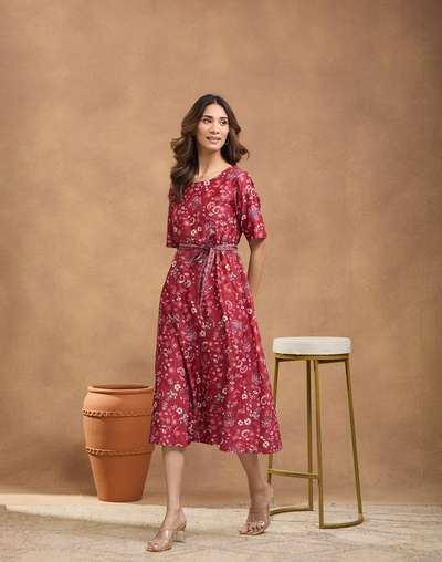fabindia silk dresses Pink Fabindia Maxi Dress Pink Fabindia Maxi Dresses Fabindia Pink Cotton Silk Printed Midi