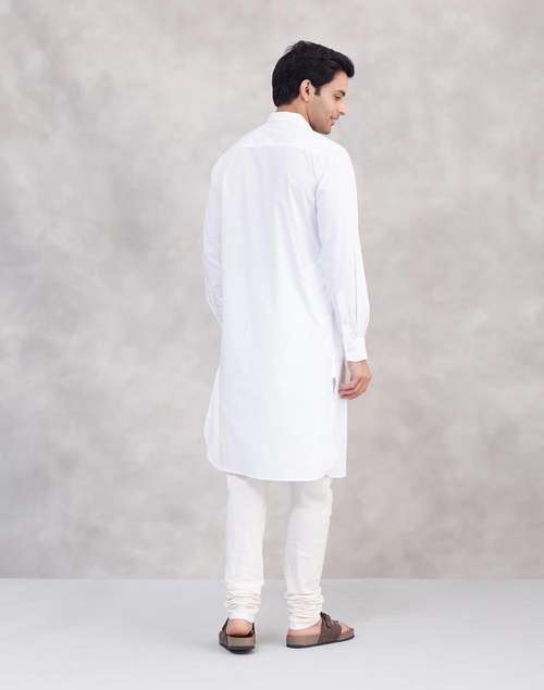 Pathani White Color Buy White Cotton Pathani for Men Online at Fabindia | 20259276