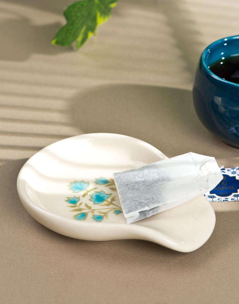 Tea Bag Rests Buy Azul Handpainted Ceramic Tea Bag Rest Online at Fabindia | 20266125