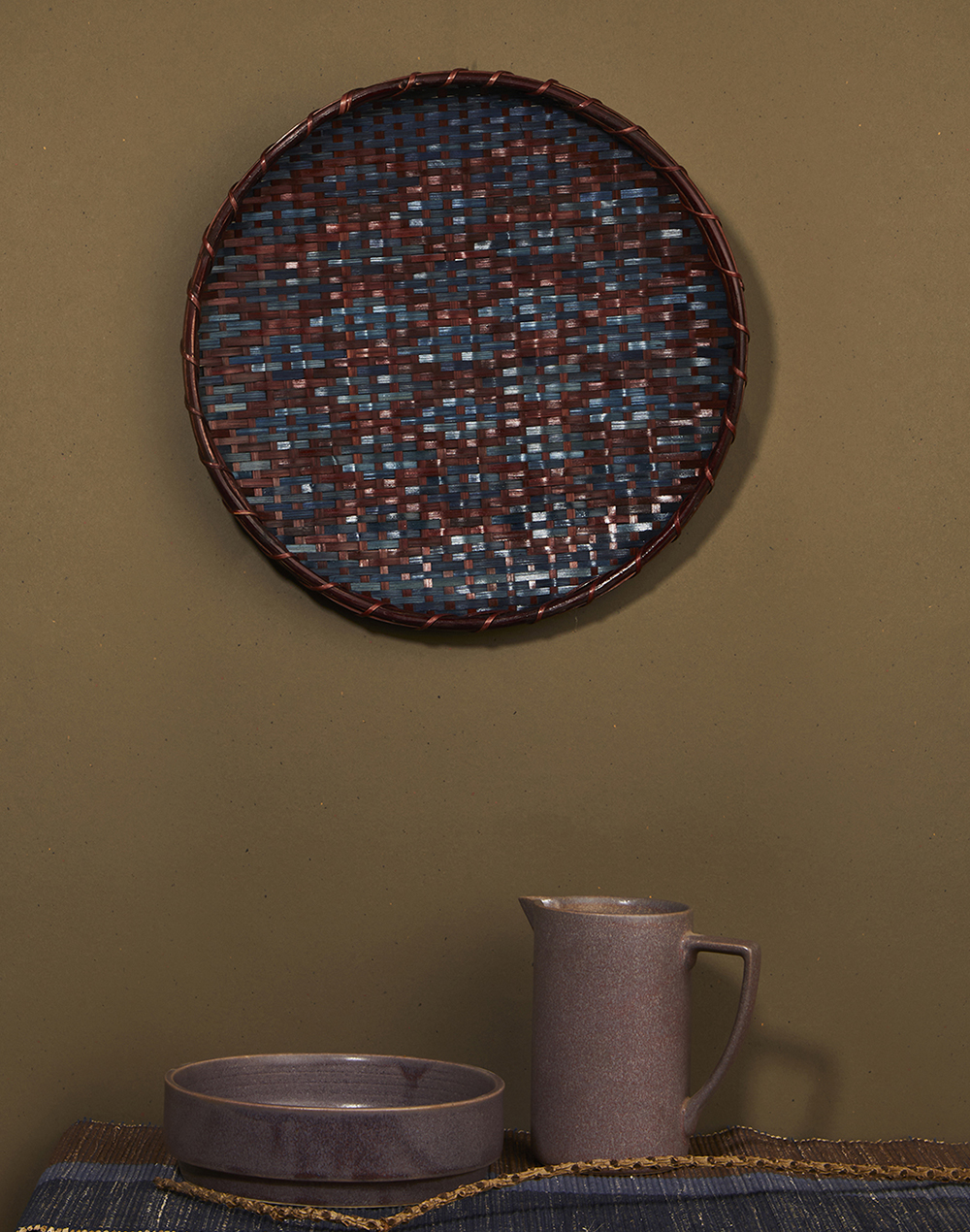 Buy Slate Grey Nav Bunai Wall Mirror Online at Fabindia