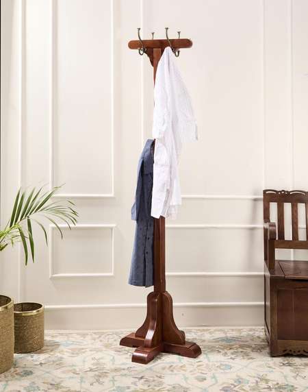 Clothes Hanger Solid Wood Coat Stand PRITI Recycled Wooden Coat