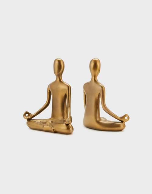 Antique Brass Dhatvik Metal Bookend Antique Brass Dhatvik Metal Bookend