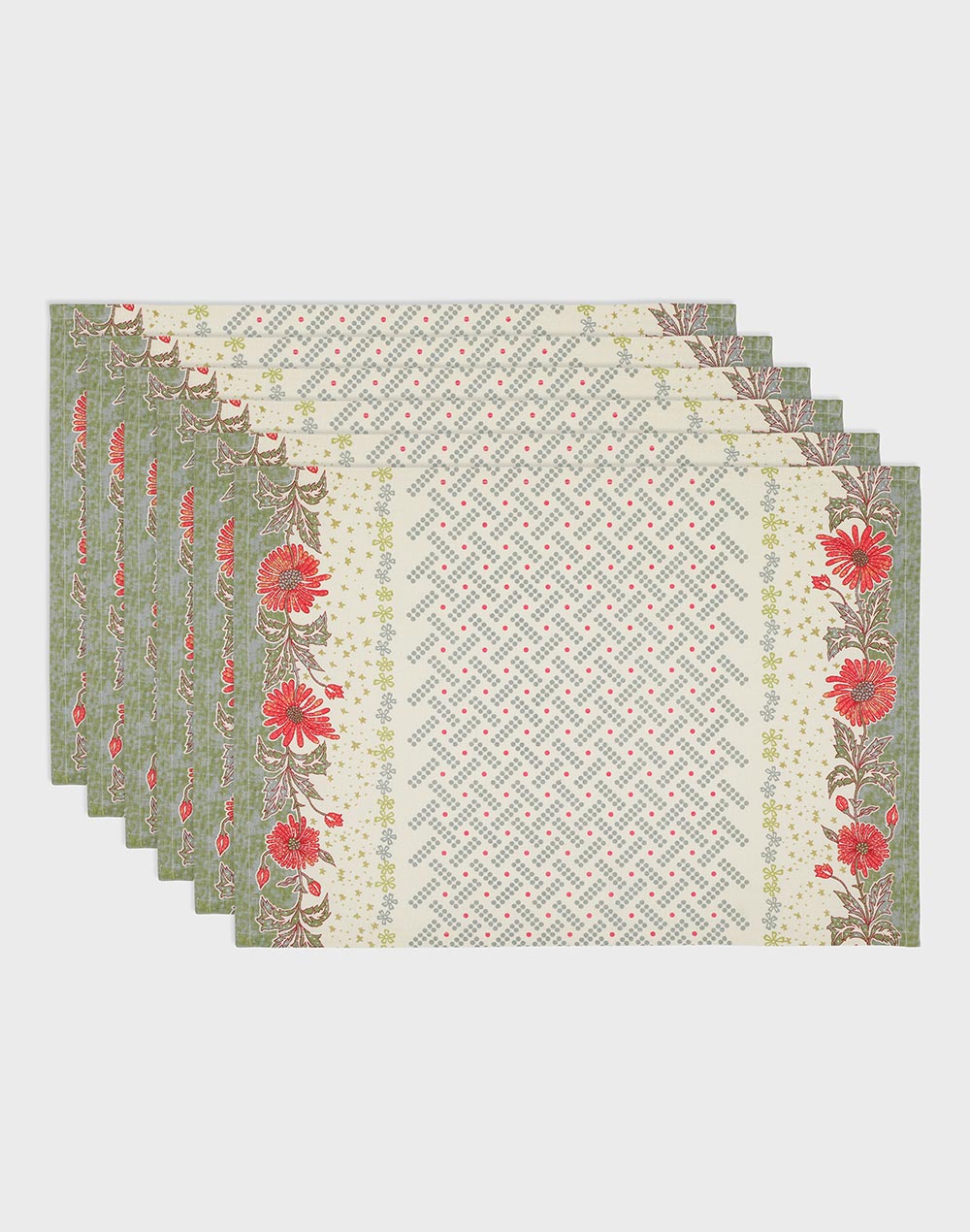 Adira Cotton Printed Mat Set Of 6