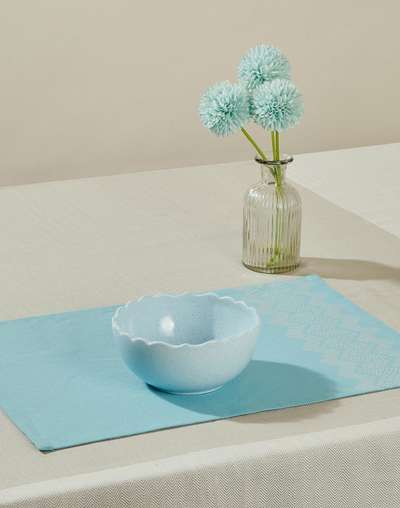Blue Mat Graphics Buy Blue Mosaic Cotton Printed Mats | Set Of 6 Online at Fabindia ...