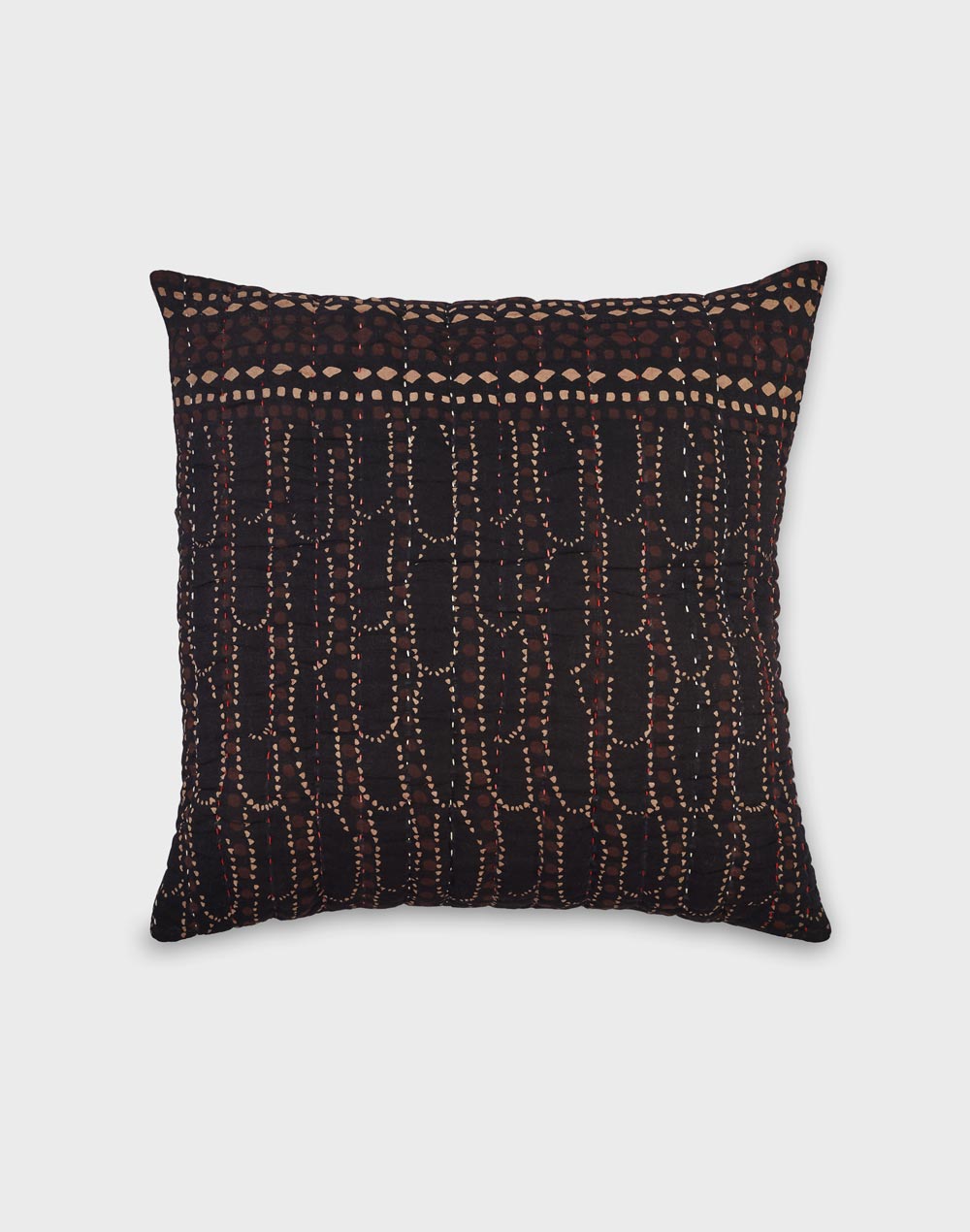 Red-Brown Sarina Cotton Cushion Cover
