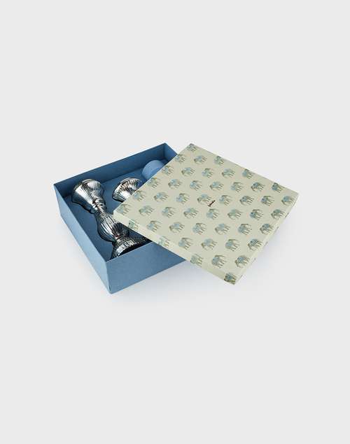 Silver Chandi Candle Stand Gift Set Silver Chandi Candle Stand Gift Set
