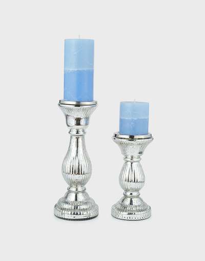 Silver Chandi Candle Stand Gift Set Silver Chandi Candle Stand Gift Set
