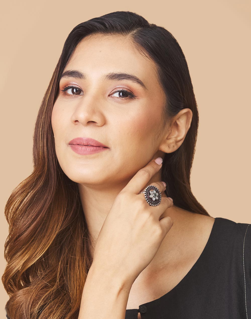 Silver Round Multi Stone Ring Silver Round Multi Stone Ring