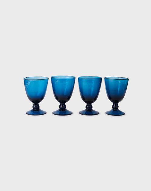 Blue Vivaram Goblet With Gift Box - Set Of 4 Blue Vivaram Goblet With Gift Box - Set Of 4