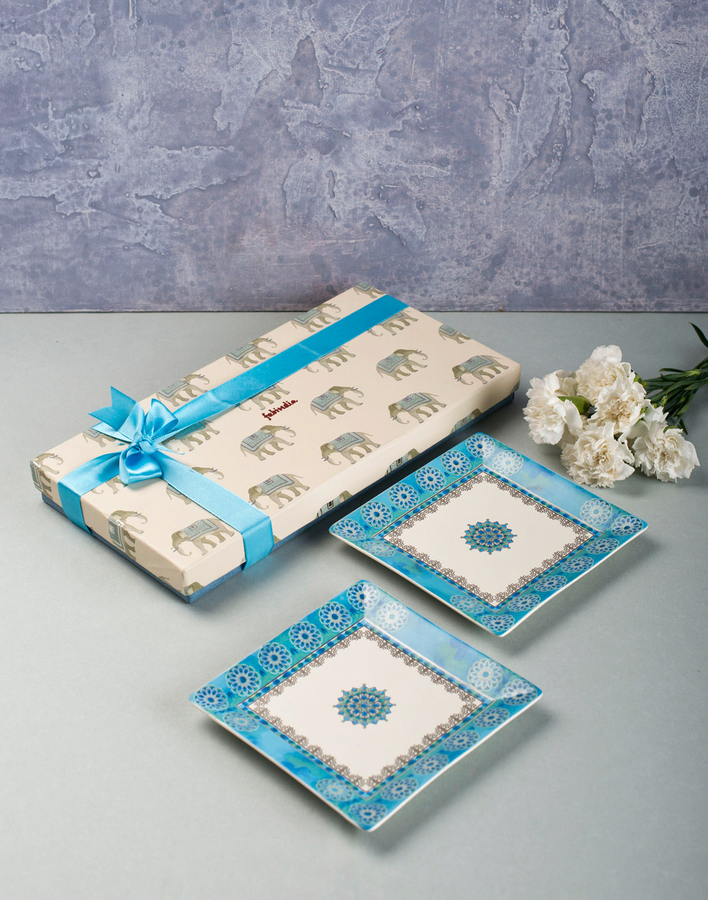 Blue Tuhina Platter Gift Set